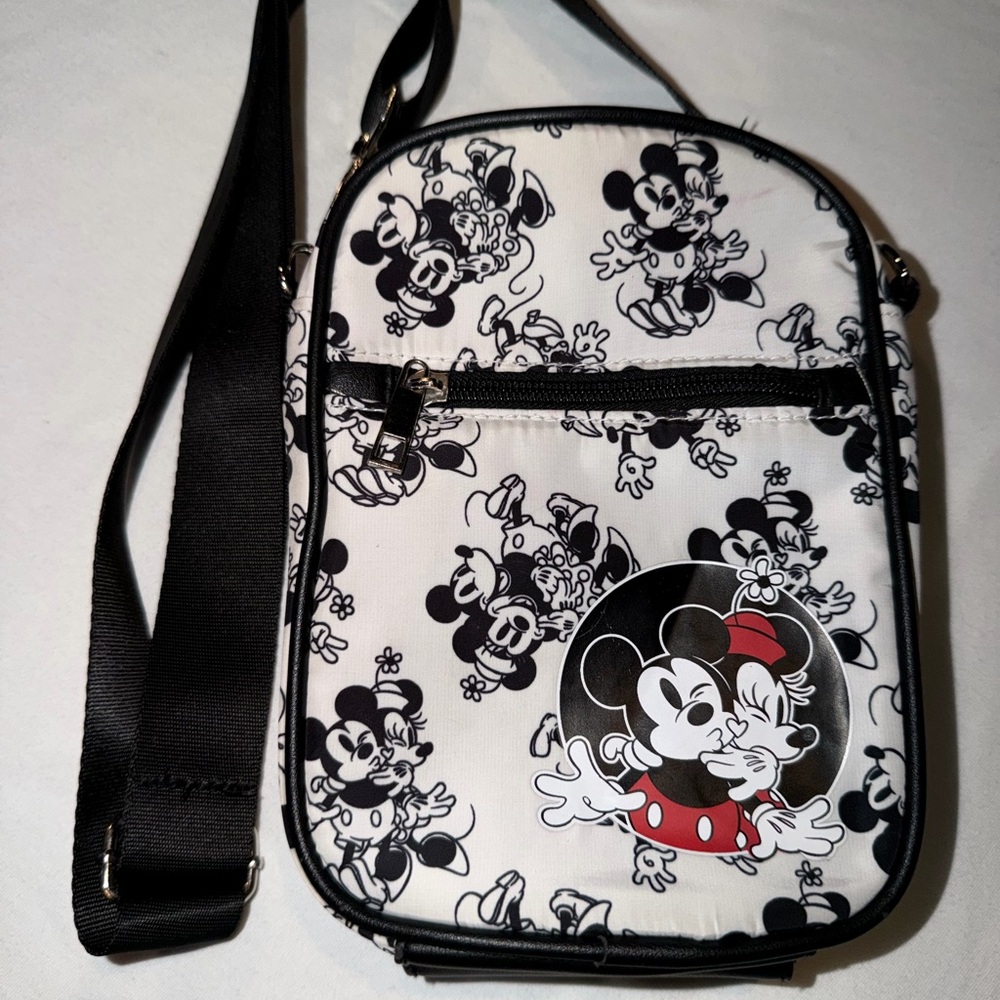 Disney Mickey Mouse Black and White Crossbody Bag
